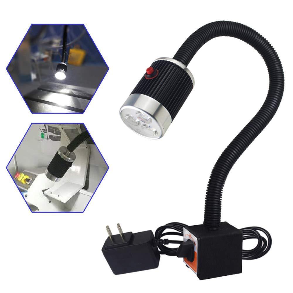 Lampe de travail avec pied magnétique, 6 W LED magnétique, lampe flexible et étanche, bras de cygne