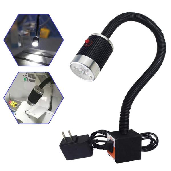 Lampe de travail avec pied magnétique, 6 W LED magnétique, lampe flexible et étanche, bras de cygne