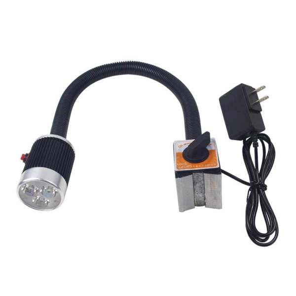 Lampe de travail avec pied magnétique, 6 W LED magnétique, lampe flexible et étanche, bras de cygne