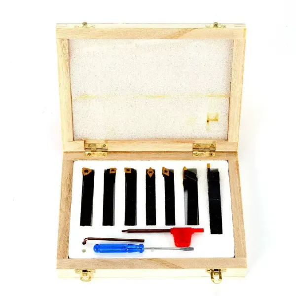Kit de 7 pièces de 8 mm en acier tournant avec support de serrage en acier inoxydable Kit de 7 pièces de 8 mm en acier tournant avec support de serrage en acier inoxydable