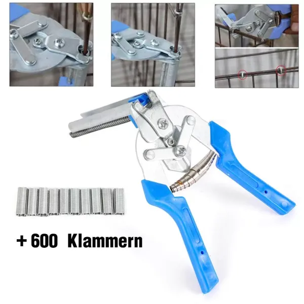 Hog Ring Pince pour clôture automatique avec 600 agrafes