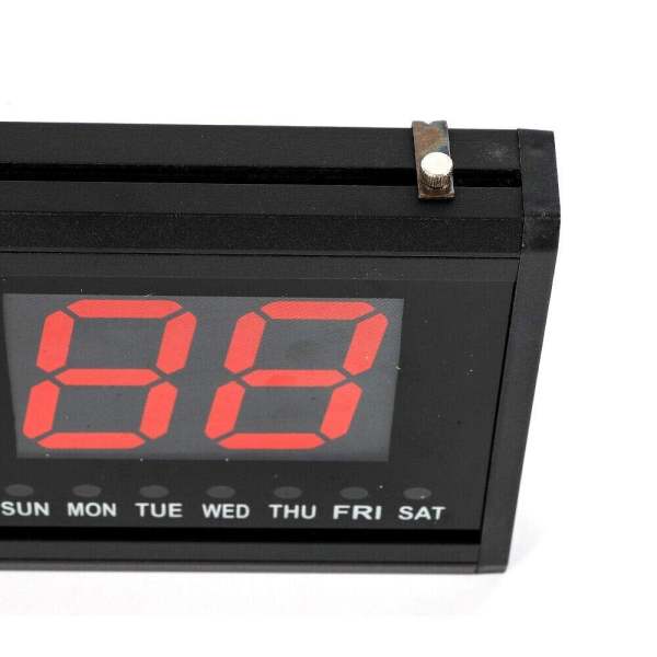 Horloge numérique murale Horloge électronique numérique surdimensionnée, le rouge a affichage de la température
