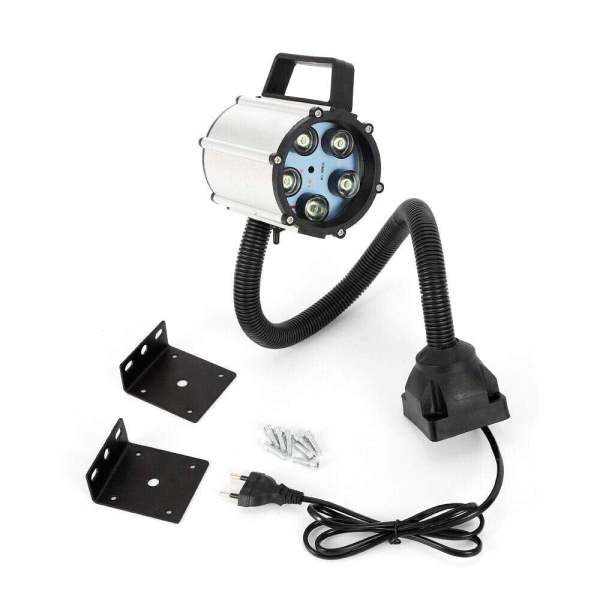 Lampe Col de Cygne Flexible, 5W LED Lampe de Tour Lampe de Travail Lampe de Machine Lampe de Bras Étanche, avec Base Fixe