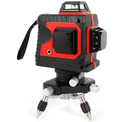 Niveau à bulle 3D auto-nivelant 12 lignes 360° (aspect rouge lumière verte)