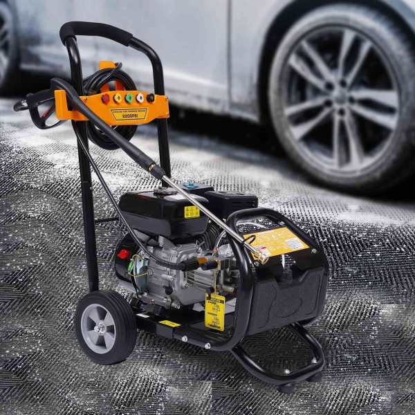 Nettoyeur haute pression pour véhicule - Moteur à essence 7,5 CV - Buse haute pression pour voiture, maison, pelouse, jardin