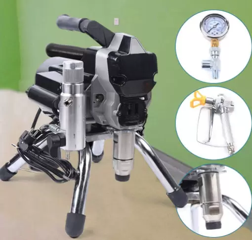 Pulvérisateur de peinture sans air 2200 W 3000 PSI - Haute pression - Pour l'intérieur et l'extérieur - Noir