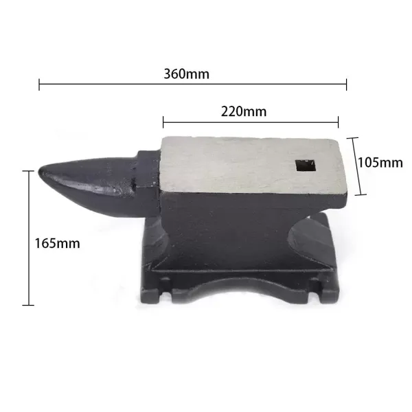 Enclume en fonte avec corne 5 kg, 11 kg, 25 kg pour forgeron, orfèvrerie, bricolage, enclume, forge robuste, atelier