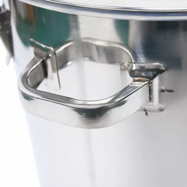 Seau de fermentation de 36 L - Portable - En acier inoxydable - Avec échappement pour la fermentation - Argenté