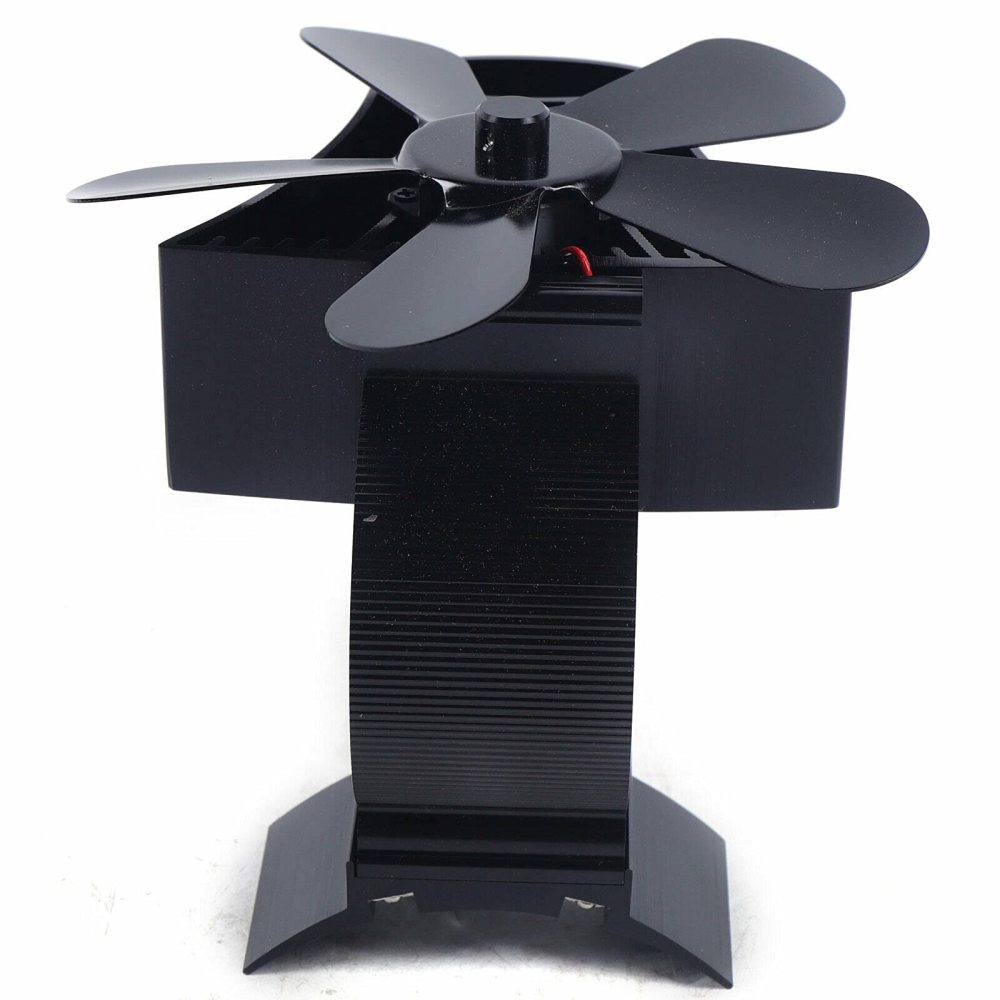 Ventilateur de cuisinière sans électricité, sans bruit, ventilateur de cheminée, ventilateur rotatif à 5 pales