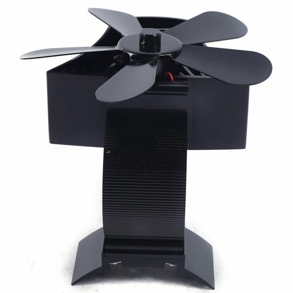 Ventilateur de cuisinière sans électricité, sans bruit, ventilateur de cheminée, ventilateur rotatif à 5 pales