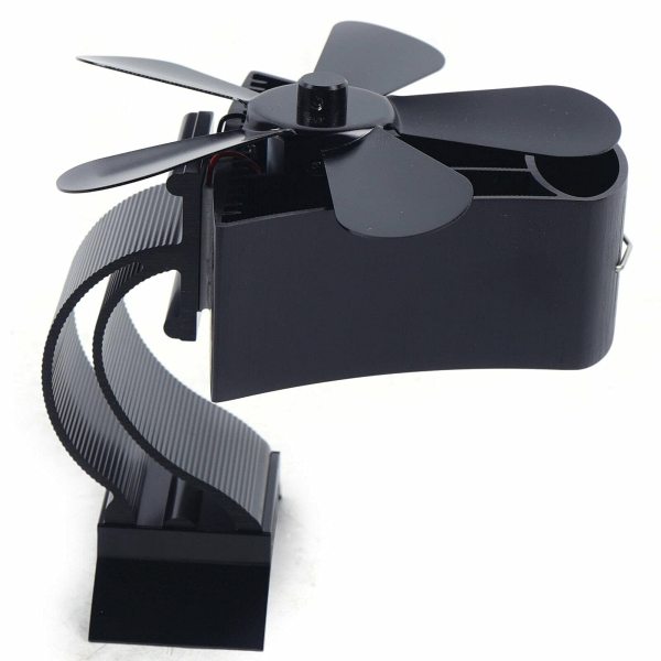 Ventilateur de cuisinière sans électricité, sans bruit, ventilateur de cheminée, ventilateur rotatif à 5 pales