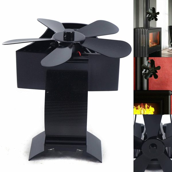 Ventilateur de cuisinière sans électricité, sans bruit, ventilateur de cheminée, ventilateur rotatif à 5 pales Ventilateur de cuisinière sans électricité, sans bruit, ventilateur de cheminée, ventilateur rotatif à 5 pales