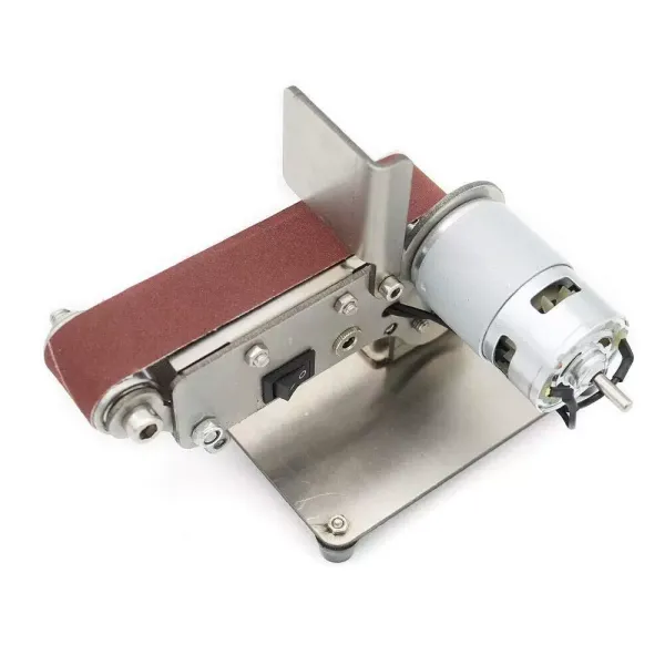 Mini ponceuse électrique à bande - Ponceuse de table avec moteur de broche 895 - 24 V - 600 m/min