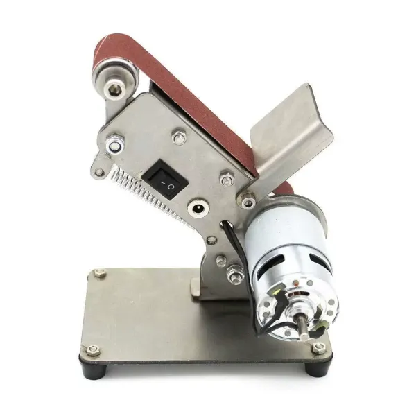 Mini ponceuse électrique à bande - Ponceuse de table avec moteur de broche 895 - 24 V - 600 m/min Mini ponceuse électrique à bande - Ponceuse de table avec moteur de broche 895 - 24 V - 600 m/min