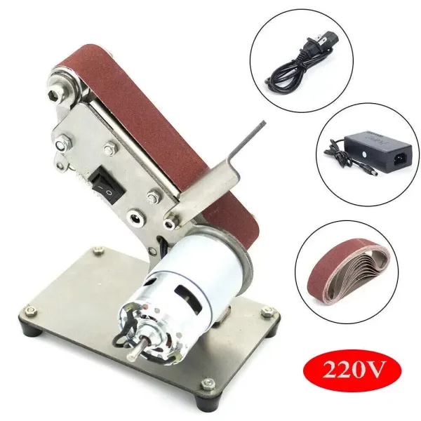 Mini Grinder Ponceuse à bande électrique DIY Polisseuse de bord 30 mm 24 V 9000 tr/min
