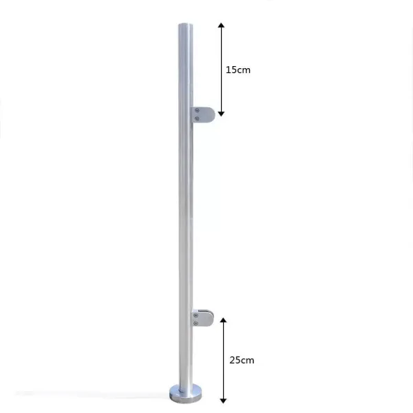 Poteau de balustrade en acier inoxydable 304 - 110 cm