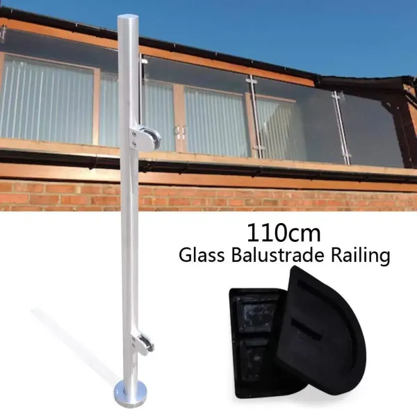 Poteau de balustrade en acier inoxydable 304 - 110 cm