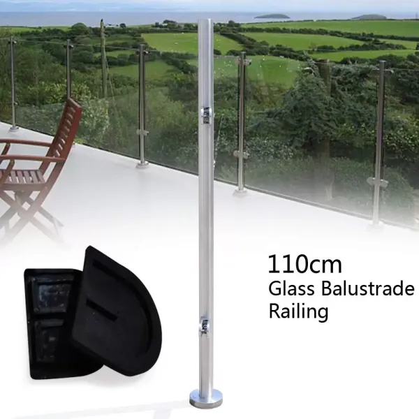 Poteau de balustrade en acier inoxydable 304 - 110 cm