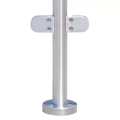 304 roestvrijstalen relingpaal 110 cm premium hekwerk met glasklemmen toepasbaar 8-12 mm