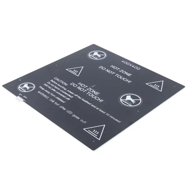400 x 400 x 3 mm - Lit d'impression 3D - Imprimante 3D - Lit chauffant en aluminium - Plate-forme thermique 400 x 400 x 3 mm - Lit d'impression 3D - Imprimante 3D - Lit chauffant en aluminium - Plate-forme thermique