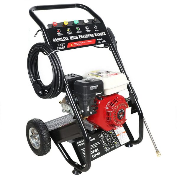6,5 HP Nettoyeur haute pression à essence pour machine à laver moteur à essence 3400 tr/min 170-190 bar