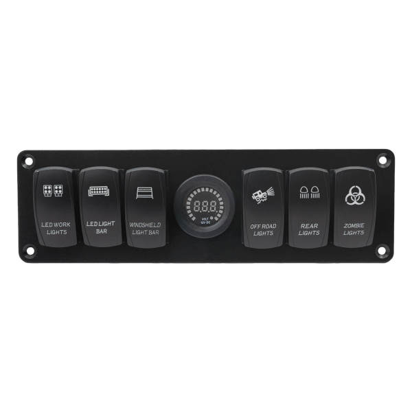 Panneau de commutation de panneau de commutation LED DC 12 V/24 V 6 gangs pour bateau de bus de voiture