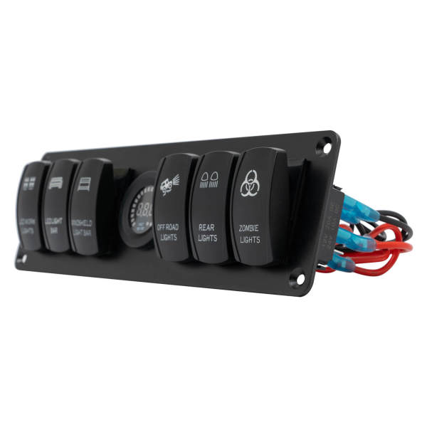 Panneau de commutation de panneau de commutation LED DC 12 V/24 V 6 gangs pour bateau de bus de voiture