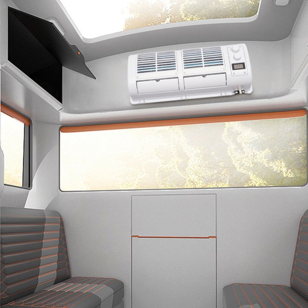 Mini Climatiseur de voiture 12 V - Ventilateur à eau évaporée pour voiture, camping-car, avireur, voyageurs, travailleurs de transport