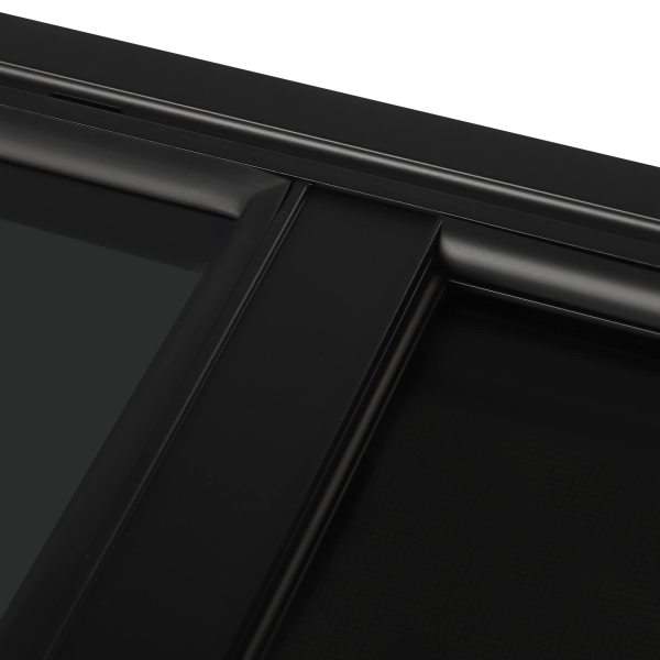 Fenêtre latérale de caravane en verre trempé et moustiquaire Noir 700 x 400 mm