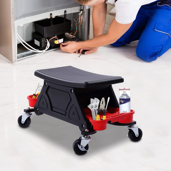 Siège de détail, tabouret mécanique avec roues, siège ou chaise mobile Rolling Creeper, outils organisateur plateaux de rangement Siège de détail, tabouret mécanique avec roues, siège ou chaise mobile Rolling Creeper, outils organisateur plateaux de rangement