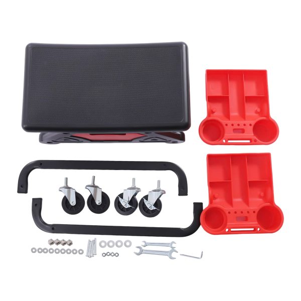 Siège de détail, tabouret mécanique avec roues, siège ou chaise mobile Rolling Creeper, outils organisateur plateaux de rangement