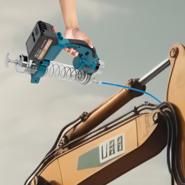 Pistolet à huile sans fil 21V, sans batterie ni chargeur, avec embout et tuyau