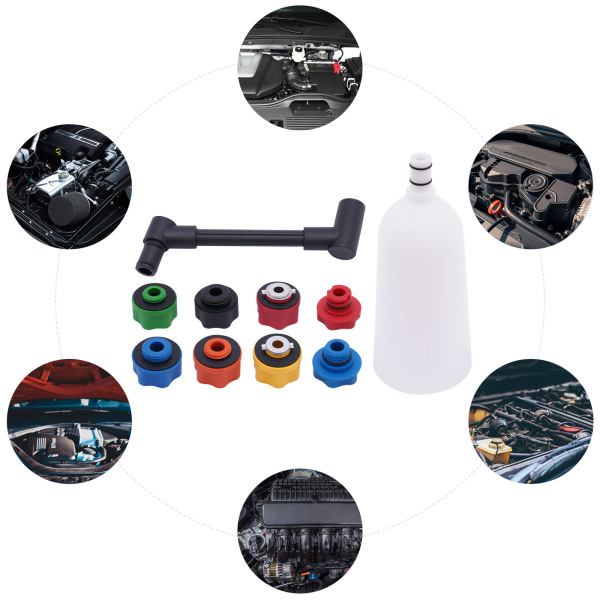 10pc Engine Oil Filler Funnel and Adapter Set, Une aide précieuse pour l'ajout d'huile 10pc Engine Oil Filler Funnel and Adapter Set, Une aide précieuse pour l'ajout d'huile
