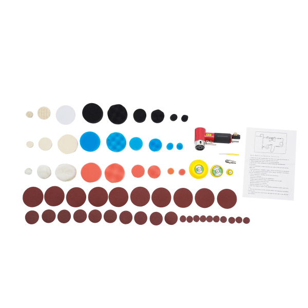 Polisseuse excentrique pour polissage, meulage et cirage professionnels, 10 000 tr/min, vitesse de ralenti (rouge) Polisseuse excentrique pour polissage, meulage et cirage professionnels, 10 000 tr/min, vitesse de ralenti (rouge)