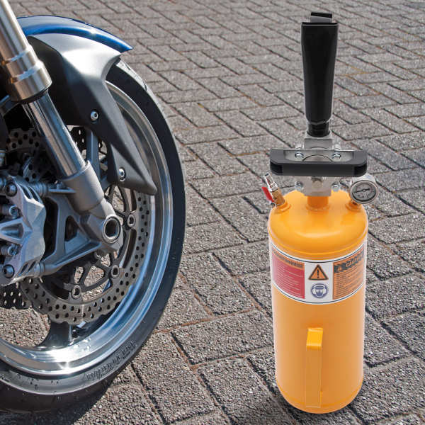 Remplisseur de talon de pneu 8L, Gonfleur de pneus à air comprimé, Pression maximale 1Mpa/145PSI (jaune)