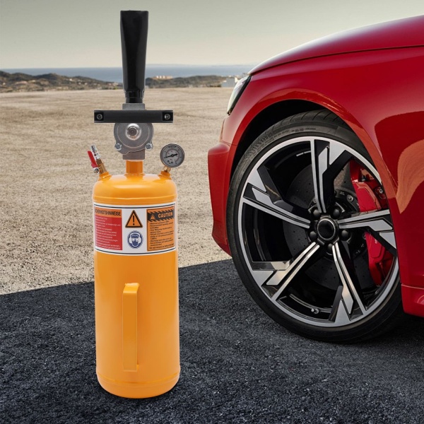 Remplisseur de talon de pneu 8L, Gonfleur de pneus à air comprimé, Pression maximale 1Mpa/145PSI (jaune)