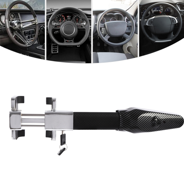 CNCEST Antivol de volant avec alarme, dispositif antivol robuste pour voiture, antivol de volant de voiture CNCEST Antivol de volant avec alarme, dispositif antivol robuste pour voiture, antivol de volant de voiture