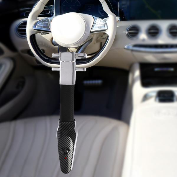 CNCEST Antivol de volant avec alarme, dispositif antivol robuste pour voiture, antivol de volant de voiture