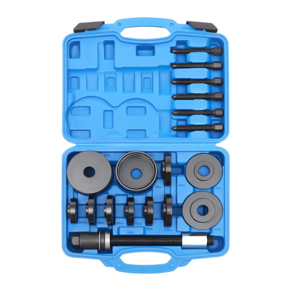 21 Pièces Adaptateur Extracteur de Roulement de Roue Avant Kit d'Outils de Poulie Ensemble Maître Roulement de Roue Outil de Moyeu Noir