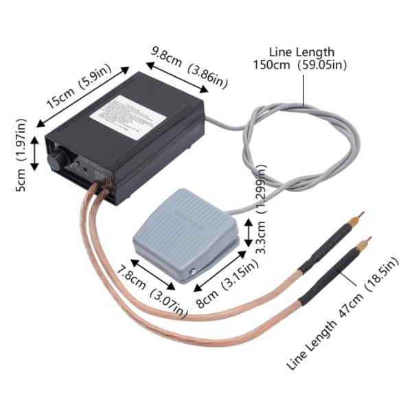 Soudeuse par points à pédale haute puissance 8000 W, double impulsion, fil de soudage haute température