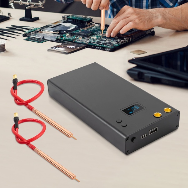 Appareil de soudage par points avec batterie 11000 mAh, mini machine à souder par points, 5 m, 8 vitesses réglables, portable, machine à souder avec écran LCD