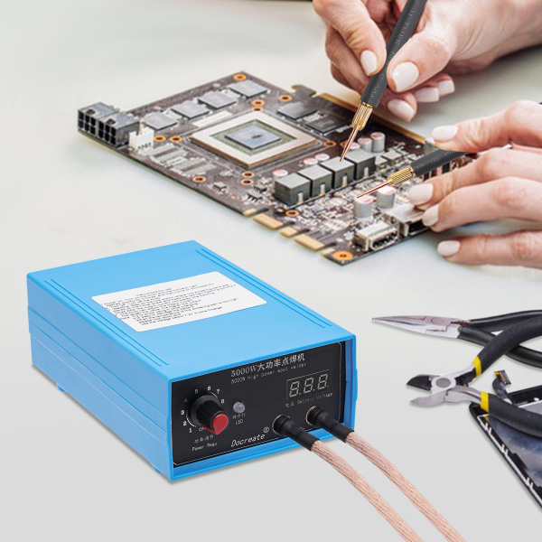 CNCEST – soudeuse par points automatique à pédale 5000W, avec 9 vitesses réglables, Mini soudeuse par points pour batterie avec feuille de Nickel CNCEST – soudeuse par points automatique à pédale 5000W, avec 9 vitesses réglables, Mini soudeuse par points pour batterie avec feuille de Nickel