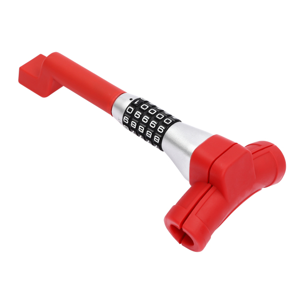 Verrouillage universel du volant de voiture, Verrouillage antivol du volant de voiture, Longueur totale : 34.5cm, Rouge