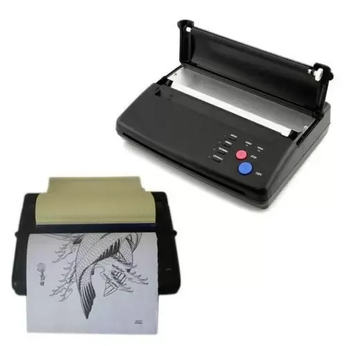 Pochoir de transfert de tatouage A4 - Machine professionnelle - Kit d'impression thermique - Stencil - Copieur - Imprimante - Pochoirs noirs