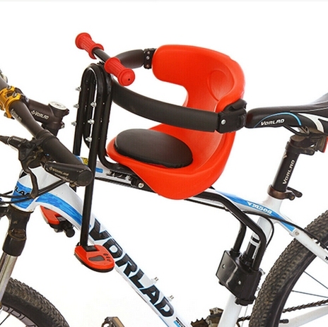 siège à vélo pour enfants avec pédales et poignées - Compatible avec les vélos de montagne de 31,8 mm - Charge maximale 30 kg - 40 x 30 x 46 cm - Rouge