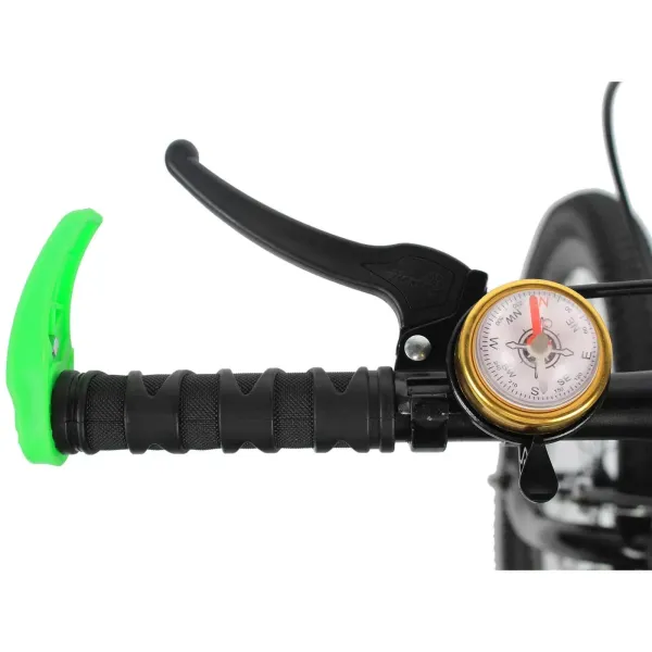 Vélo de montagne 20 pouces pour fille et garçon, système de frein à double disque, en acier au carbone (vert)