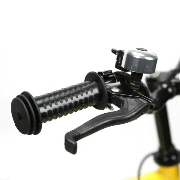 Vélo pour enfant 14 pouces - Jaune - Vélo de jeu cool et sûr - Vélo unisexe avec stabilisateurs amovibles - Cadeau pour enfant