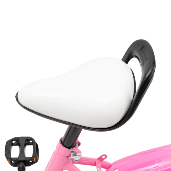 Vélo universel pour enfant de 16 pouces avec roues d'entraînement amovibles et siège réglable Rose Bick pour enfants de 5 à 8 ans Vélo universel pour enfant de 16 pouces avec roues d'entraînement amovibles et siège réglable Rose Bick pour enfants de 5 à 8 ans