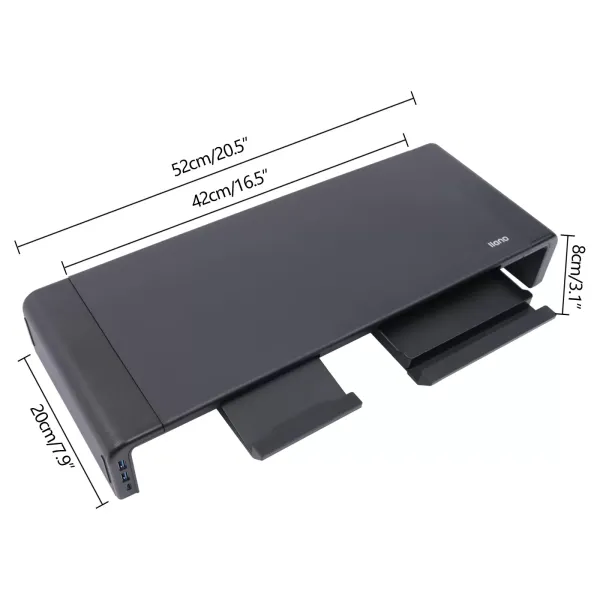 Support pour moniteur en acier - Support pour ordinateur - Prise en charge du transfert de données jusqu'à avec câble de données Micro B vers USB 3.0 Support pour moniteur en acier - Support pour ordinateur - Prise en charge du transfert de données jusqu'à avec câble de données Micro B vers USB 3.0