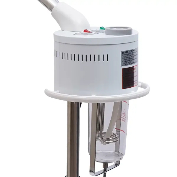 Vapeur pour le visage 2 en 1 et lumière grossissante, nettoyage en profondeur hydratant pour le visage Sauna Spa Steamer